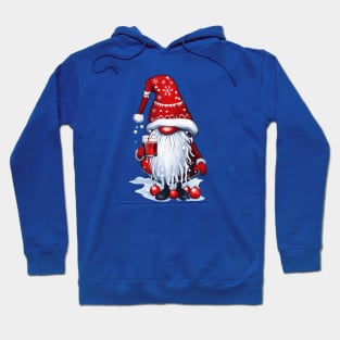 Christmas Nisse Gnome Gonk Holding A Glass Of Mulled Wine Hoodie